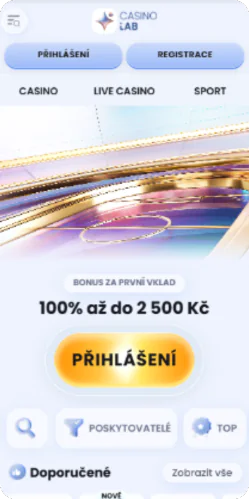 Mobilní webová verze casina CasinoLab